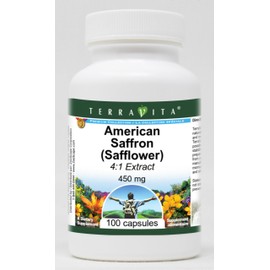 American Saffron (Safflower) 4:1-450 mg (100 Capsules, ZIN: 524134)