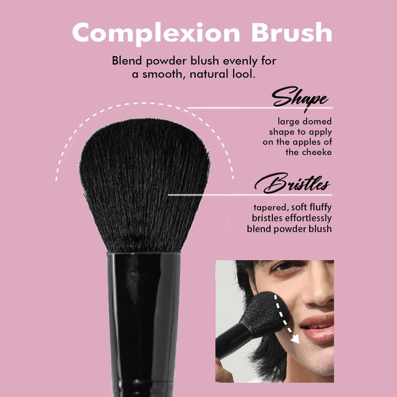 M7 Powder Blush and Buffing Makeup Brushes, Set of 2,