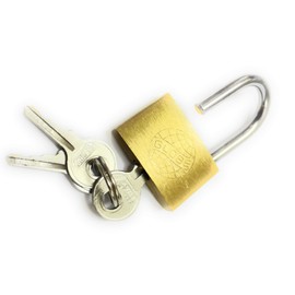 Audio Fan Small Padlock with Key, 1.0 inch (25 mm) Wide, Set of 3 (3 keys per padlock included)