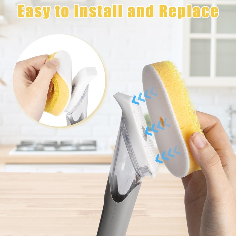 8 Packs Dish Wand Sponge Refills for Scrub Daddy Dish