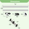 BarnBase 6FT/72(Double 3FT) Bypass Door Hardware, Aluminum Double-Closing Sliding Closet