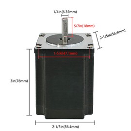 Nema 23 Stepper Motor 2.8A 1.9Nm (269oz.in) 76mm Length with 8mm Shaft for CNC Mill Lathe Route