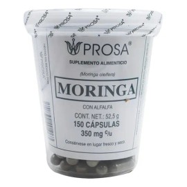 Moringa Prosa: Suplemento de Hojas y Alfalfa en Cápsulas, Sin Sabor