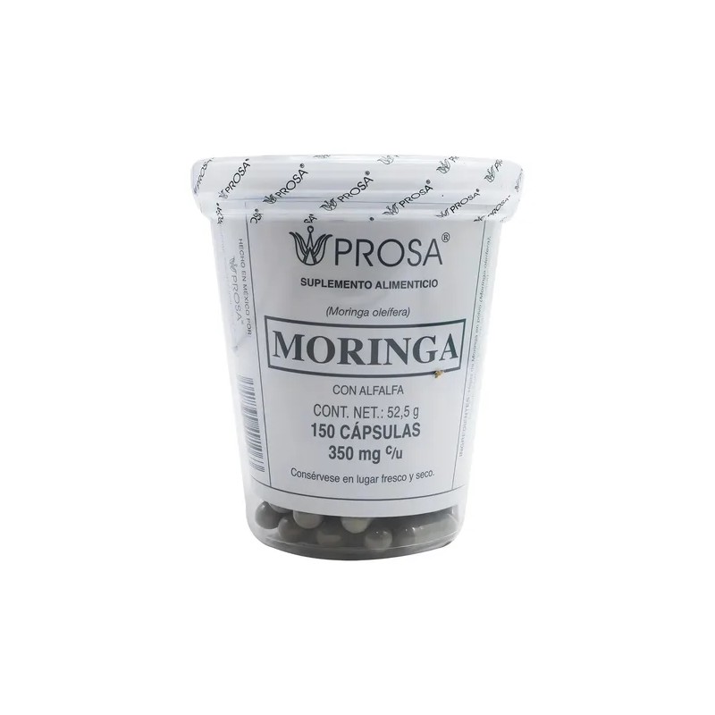Moringa Prosa: Suplemento de Hojas y Alfalfa en Cápsulas, Sin