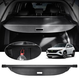 Retractable Cargo Cover for Hyundai Tucson 2022 2023 2024 2025 Tucson Trunk Cover with Hooks Security Shield Shade Waterproof Upgraded Version