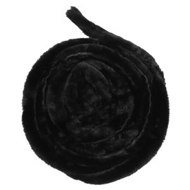 Ciieeo Faux Fur Fabric 16.4 Feet Christmas Faux Fur Trim Ribbon Roll Soft Fluffy Faux Fur Strips for Crafts Christmas Tree Decor Clothing Embellishment 4CM Width Black