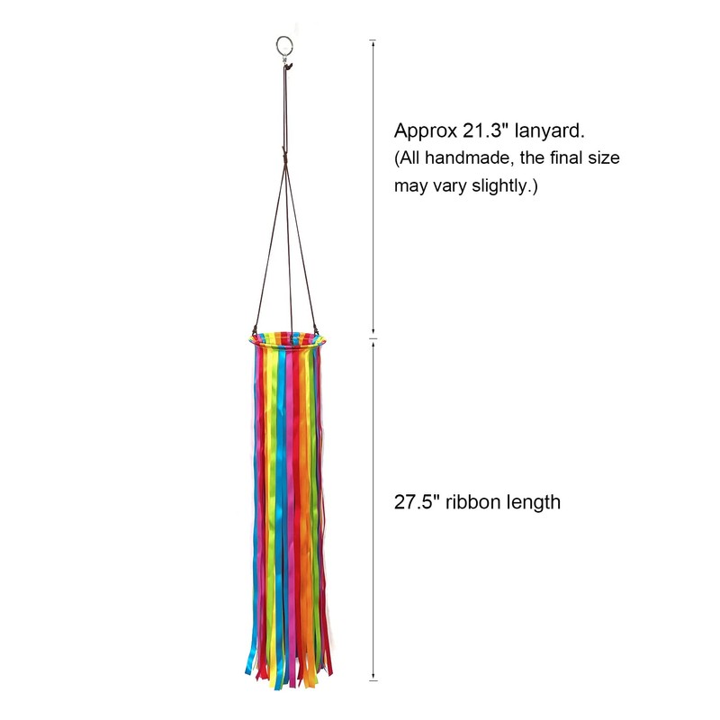 Satin Ribbon Windsock Streamer, Outdoor Decorations for Your Patio, Garden,