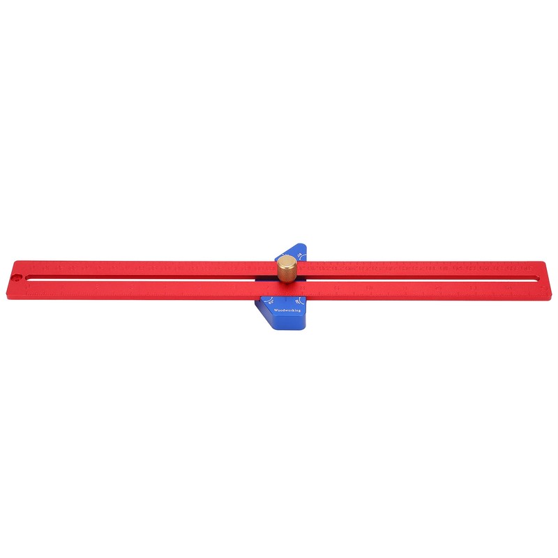 Woodworking T Square Ruler Aluminum Alloy Adjustable Angle Scriber Carpentry