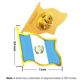 Guatemala Flag Lapel Pin - Enamel Metal National Badge | World Travel Souvenir Gifts for Men & Women | Country Flag Patriotic Brooch Bulk Pack of Pins for Hat, Tie, Clothes, Backpack (1pc)