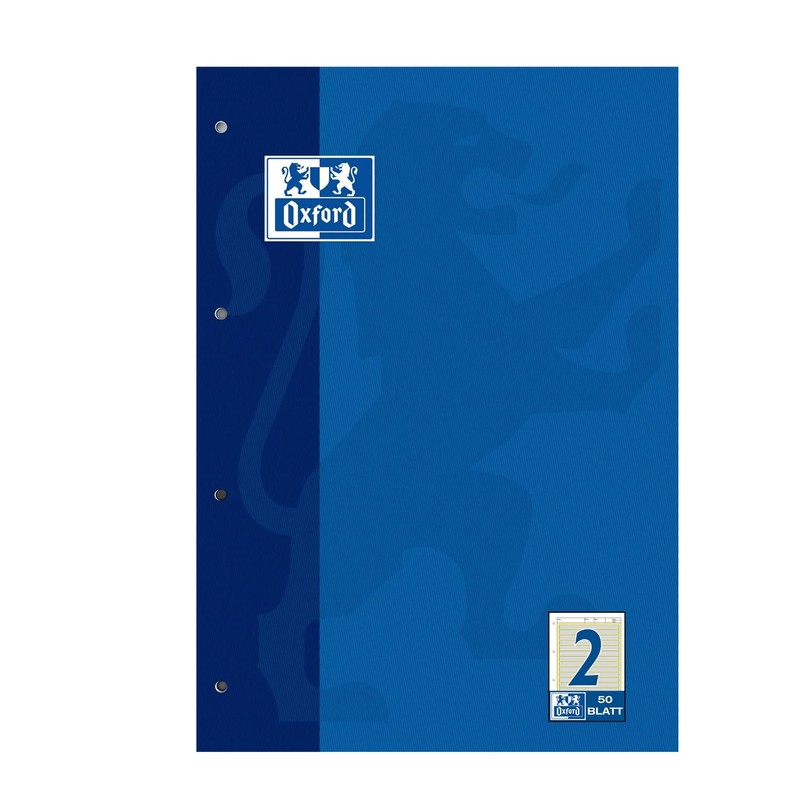 Oxford 100050341 Blocks Lines 2 – A4, 50 Sheets/90 g/m²,