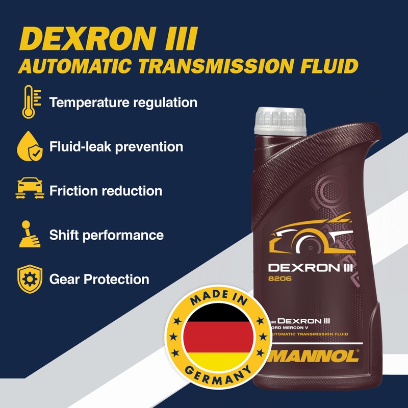 Mannol DEXRON 3 Automatic Plus, 1L Transmission Fluid for Smoother