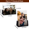 Boxalls 2 Pack Acrylic Picture Frames 5x7 with Translucent Black