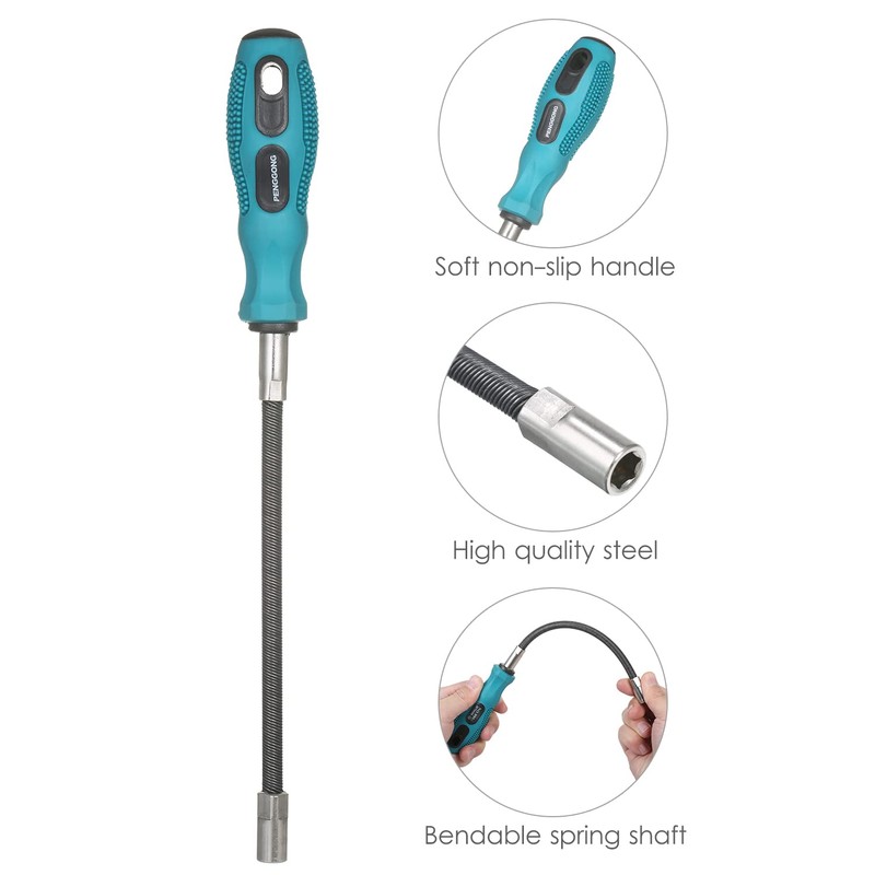 Mingzhe Flexible Hose Clamp Driver 7mm Metric Nut Driver Non-Slip