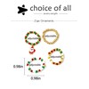 4Pcs Christmas Rings for Girls Elastic Santa Deer Gift Rings