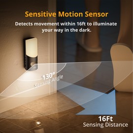 Motion Sensor Wall Sconce (2 Pack), Up & Down Dual Beam Rechargeable Night Light, 270-Day Battery Life, Wireless Magnetic Stick-on Hallway Lights, Dimmable LED for Stair, Bedroom, Bathroom