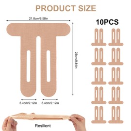 Pack of 10 Beige PreCut Kinesiotapes Knee, Kinesiology Tape, Without Shere, Waterproof & Elastic Physio Tape for Knee Pain
