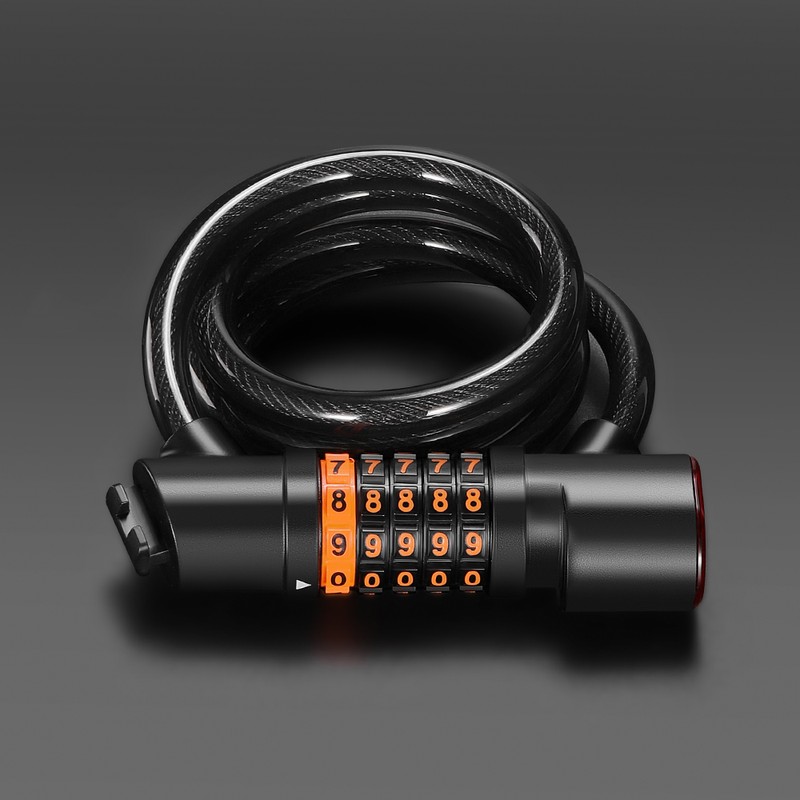 Bicycle Safety Lock Bike Motorcycle AntiTheft Elasticity Locks 5 Digits