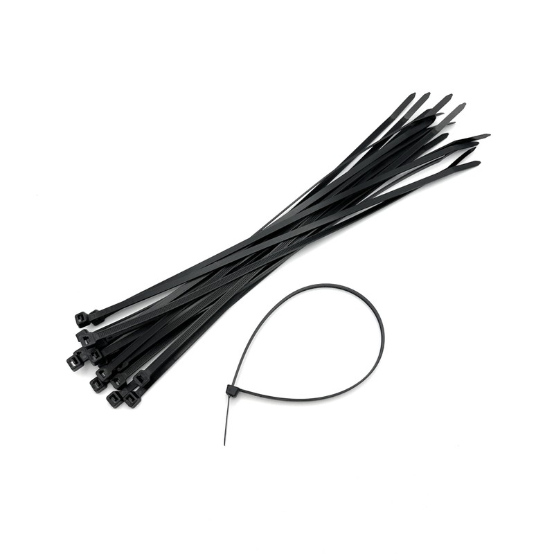 Boltza Wetterbeständige Kabelbinder, 300 mm x 4,8 mm, schwarz, 100