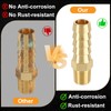 sourcing map 3pcs 10mm to 4mm Brass Hose Barb Fitting