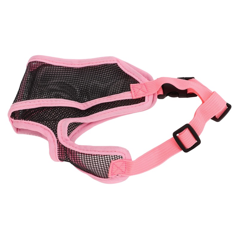 Short Snout Dog Muzzle Adjustable Breathable Prevent Biting Chewing Dog