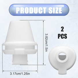 PEUTIER 2pcs Bite Valve Replacement for Ello Cooper 32oz Stainless Steel Water Bottle, Water Bottle Mouthpiece, Silicone Free BPA Cap Lid Spout for Ello Cooper 18/22/40oz Accessories Parts (White)