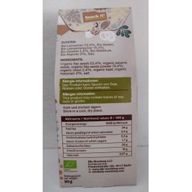 Elly Momberg - Bio -Keto – Raw Cracker – Zwiebel & Majoran – Low Carb* glutenfrei und vegan 1er Pack 90 g