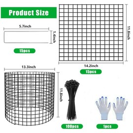5 Pack Plant Protector from Animals, 13x12 inch Wire Plant Cages Mesh Plant Cage Garden Plant Protector, Sturdy Bunny Barricades Chicken Wire Cloche Plant Protectors for Keeping Bunny Animals Out