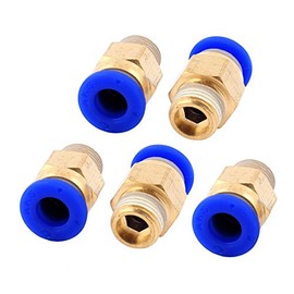sourcing map 5pcs 1/8BSP Male to 6mm OD Push in Quick Release Air Pneumatic Fitting