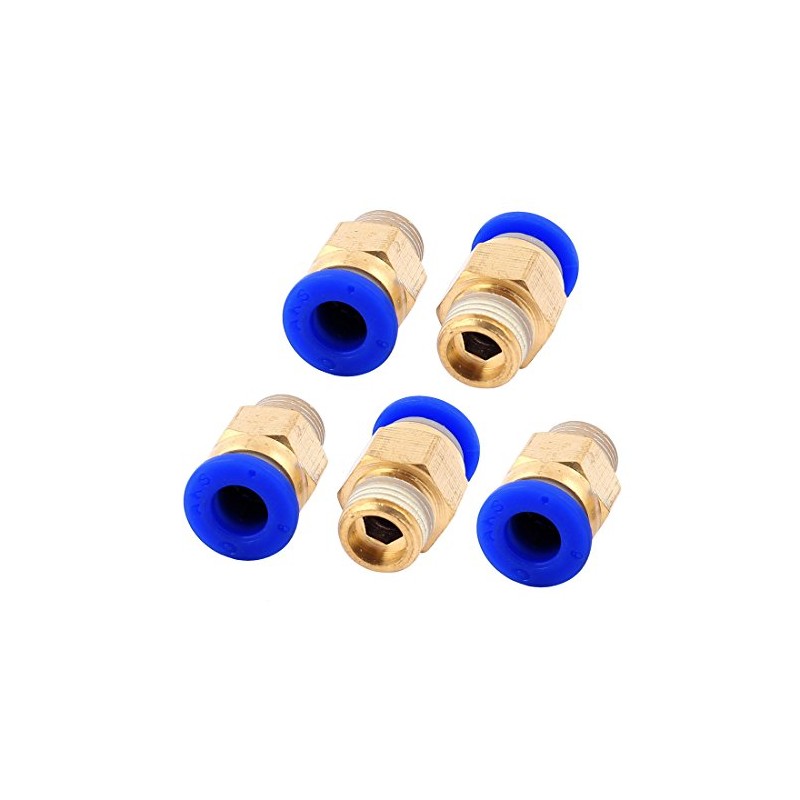 sourcing map 5pcs 1/8BSP Male to 6mm OD Push in