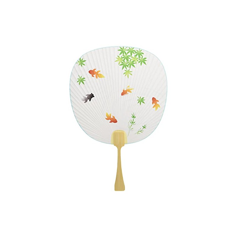Shiomi Fan 2726 Chiwa Shirakawa (Goldfish and Ripples) 9.4 x