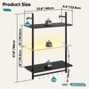 Bestier Gaming Floating Shelves, 24 inch LED Wall Mounted Shelves