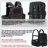 tactifans Tactical Expandable Backpack, Chest Rig Backpack MOLLE Assault Hydration