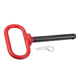 Motoforti Universal Hitch Lock Pin and R-Clip, Carbon Steel, Red, 1 Pcs