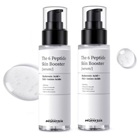 6X Peptide Skin Booster Toner Set, Peptide Boosting Facial Essence for Women, 2 Pcs Repairing Serum with Niacinamide & Hyaluronic Acid, Reduces Fine Lines & Wrinkles, Soothes Skin, Korean Skin Care