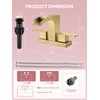 Cobbe Waterfall Bathroom Faucets 3 Hole, Brushed Gold Bathroom Sink