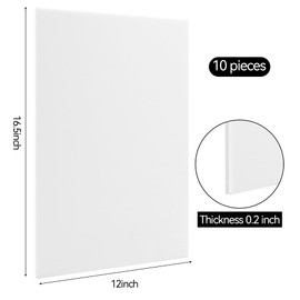 10 Pack Foam Boards,Thickness White Foam Core Backing Board 3/16" Foam Poster Boards for Mounting Photographs and Artwork, 3-D Modeling, Signage, Poster Making in School, Office (A3,12"x16.5")