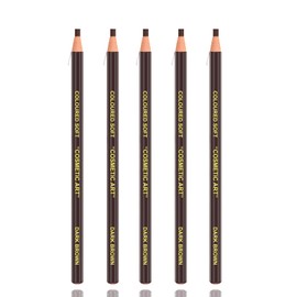 Waterproof Eyebrows Pencil Microblading Eyebrow Pen Supplies Pull Cord Peel-off Brow Pencil Create Long-Lasting Clear Wild Eyebrows (5 Dark Brown)