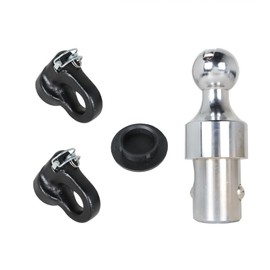 TJHSM 2-5/16-Inch Gooseneck Trailer Hitch Gooseneck Ball and Safety Chain Kit 30000lbs Chrome Steel 60692