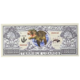 Set of 10 Bills-Dinosaur Million Dollar Bill