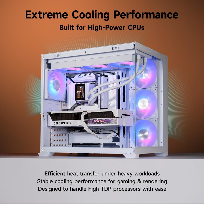 PCCOOLER CPU Cooler, 360mm AIO Liquid Cooling, High-Performance Pump, 2.4”