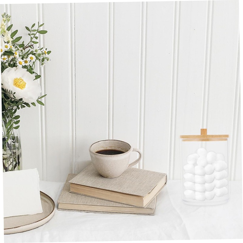 NOLITOY Cotton Pad Holder Box Set Acrylic Swab Storage Case