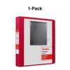 Standard 1.5-Inch 3-Ring View Binder, Red (58652)