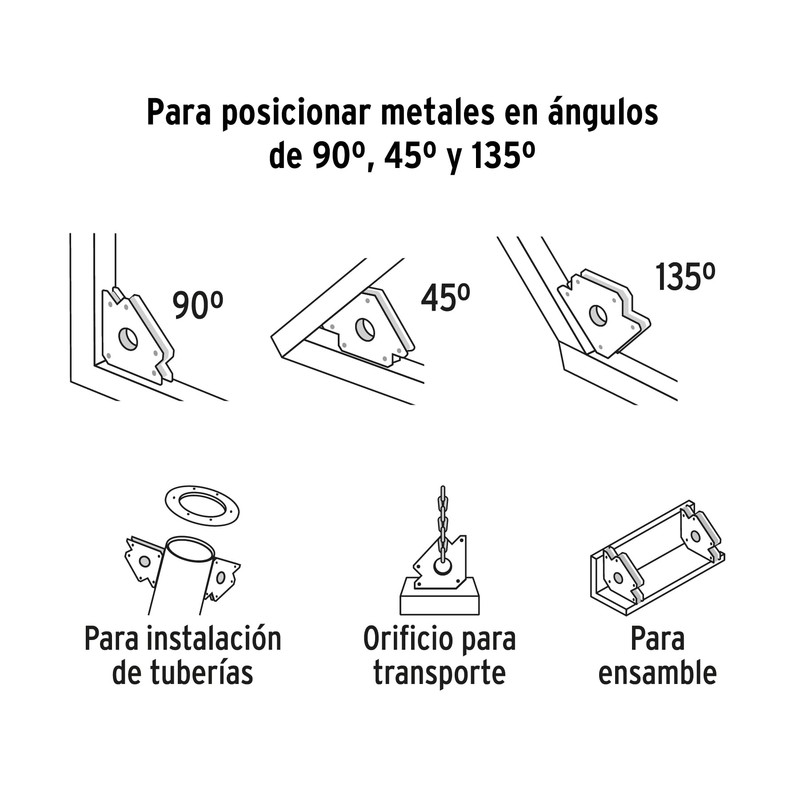 Truper Expert ESM-4X, Escuadra magnética 4" para soldar capacidad 50
