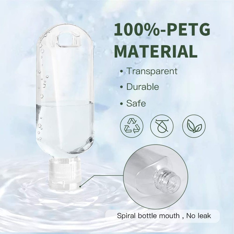 VHOPMORE 8 Pcs Travel Size Bottles with Keychain Hand Sanitizer