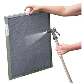 20x28x1 Electrostatic Washable Permanent A/C Furnace Air Filter - Reusable - Silver Frame