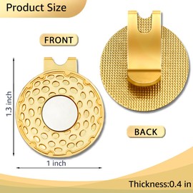 GEYGIE Swing Swear Look for Ball Repeat Black Gold Golf Ball Marker with Magnetic Hat Clip, Golf Accessories for Men Women, Golf Gifts for Men Women Golfer, Birthday Retirement Gifts for Golf Fan(C)