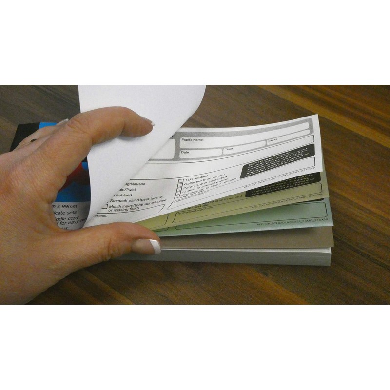 NCR School Accident Report Triplicate Book 99 x 210mm 50