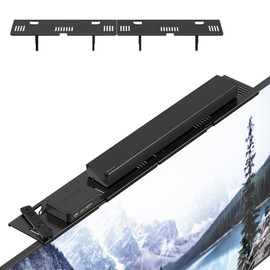 Adjustable Steel TV Top Shelf, Soundbar Mount, Universal Monitor Shelf for Soundbar, Game Console, Cable Box, Router Shelves and Home Accessories (No Storage Boxes, 2PCS)