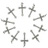10 Pack of Silver-Tone Crucifixes | DIY Rosary and Religious