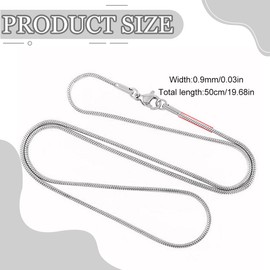 Snake Chain for Women, 50 cm, Delicate 925 Silver Chain, Elegant Necklace for Women, Fine Silver Necklace Design